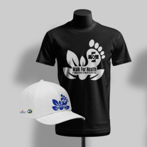 Resilient Black T-shirt + White Cap